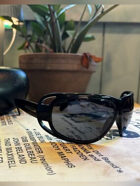 Prada SPR03F Black Oversized Cutout Sunglasses